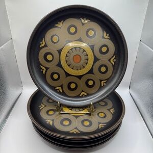 Denby Arabesque 10 Inch Dinner Plates Set of 5.